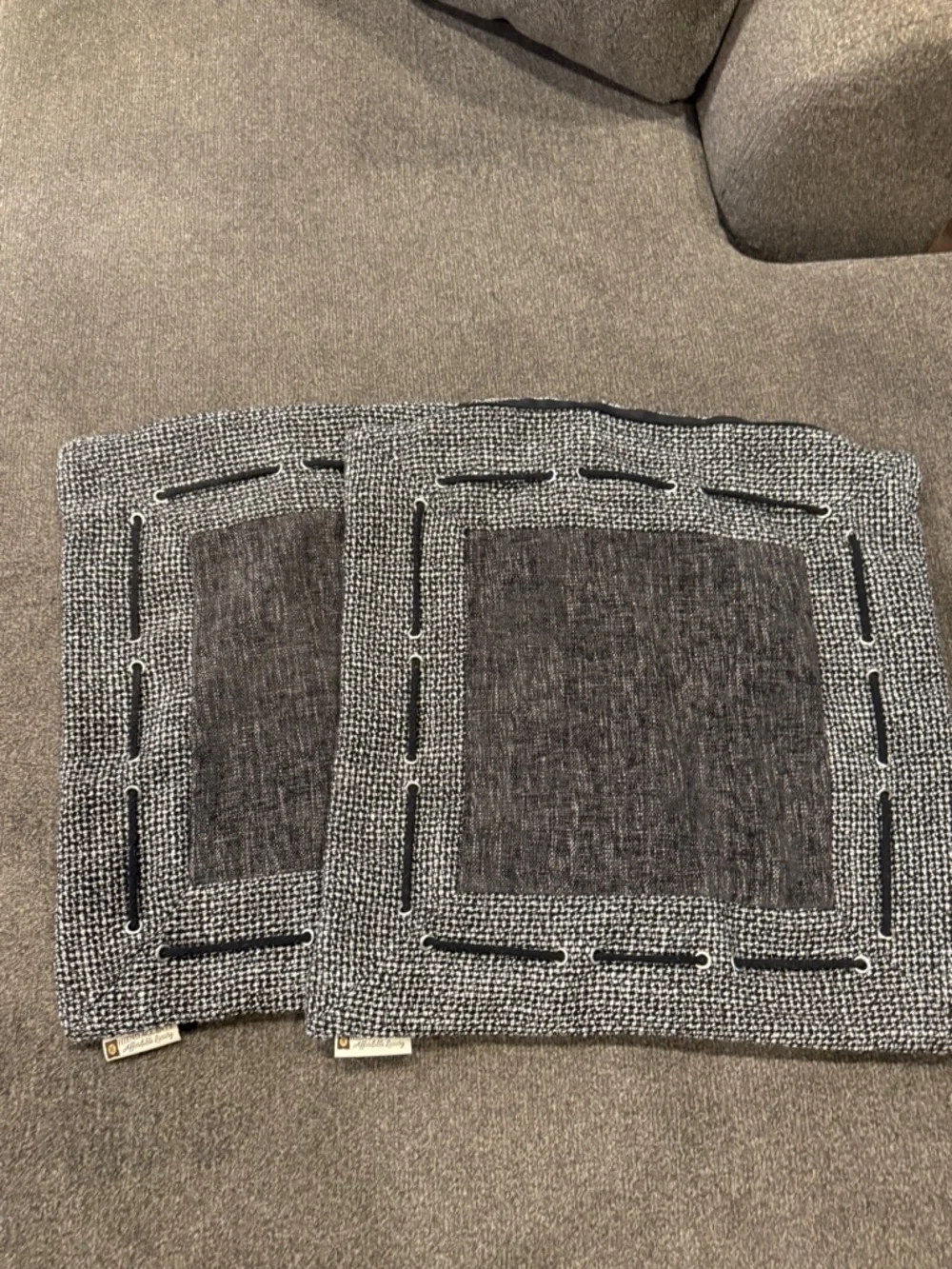 HiEnd Accents Tweed and Chenille pillow Covers Set of two